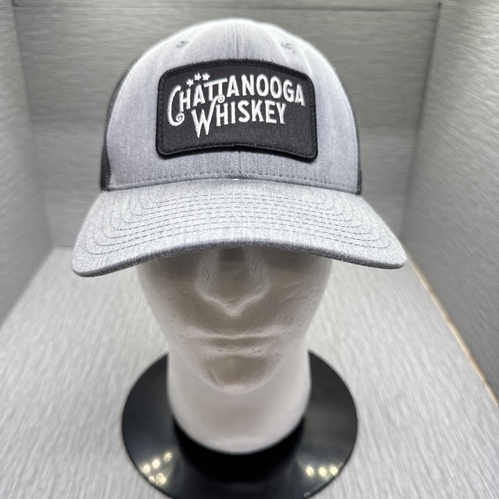 Chattanooga Whiskey‎ Trucker Hat Gray Black Adjustable Mesh Snapback Cap